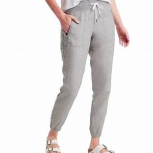 Athleta Linen Joggers Grey Size 8